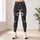 Charcoal Paisley Florals for Everyday Wear and Refined Casual Style Leggings - 6