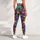 Bright Rainbow Paw Prints For Playful Pet Lovers And Everyday Casual Outings All Year Leggings - 5