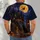 Witch Moon Haunted Cottage and Black Cat for Halloween Night and Autumn Gatherings All-over Print Unisex T-shirt - 4
