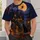 Witch Moon Haunted Cottage and Black Cat for Halloween Night and Autumn Gatherings All-over Print Unisex T-shirt - 6