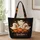 Friendly Halloween Ghosts With Pumpkins for Autumn Classroom Gifting and Teachers Quilted Tote Bag - 1
