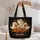 Friendly Halloween Ghosts With Pumpkins for Autumn Classroom Gifting and Teachers Quilted Tote Bag - 5