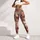 Vintage Rose And Moss Green Floral Stripes For Romantic Spring Getaways Leggings - 5