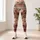 Vintage Rose And Moss Green Floral Stripes For Romantic Spring Getaways Leggings - 6