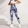 Blue and Ivory Peony Blooms for Everyday Style and Relaxed Weekend Outings for Women Leggings - 5
