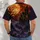Haunted Mansion, Raven and Blood Moon for Halloween Nights and Gothic Style Women All-over Print Unisex T-shirt - 4