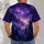 Violet Starlit Forest Scenery for Dreamy Nature Walks and Cozy Everyday Escapes All-over Print Unisex T-shirt - 4