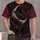 Gothic Bat Crescent Moon and Burgundy Roses for Halloween Night, Dark Romantic Style All-over Print Unisex T-shirt - 1