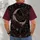 Gothic Bat Crescent Moon and Burgundy Roses for Halloween Night, Dark Romantic Style All-over Print Unisex T-shirt - 4