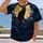 Black Cat Beneath Golden Moon for Spooky Halloween Nighttime Fans All-over Print Unisex T-shirt - 2