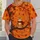 Autumn Maple Leaves And Scarf-Wearing Cat For Cozy Fall Days All-over Print Unisex T-shirt - 6