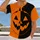 Smiling Jack-O'-Lantern Halloween Color Block for Festive October Celebrations All-over Print Unisex T-shirt - 2
