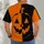 Smiling Jack-O'-Lantern Halloween Color Block for Festive October Celebrations All-over Print Unisex T-shirt - 4
