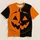 Smiling Jack-O'-Lantern Halloween Color Block for Festive October Celebrations All-over Print Unisex T-shirt - 5