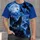 Wolf, Raven and Blue Moon Forest for Nighttime Nature Lovers and Outdoor Enthusiasts All-over Print Unisex T-shirt - 1