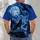 Wolf, Raven and Blue Moon Forest for Nighttime Nature Lovers and Outdoor Enthusiasts All-over Print Unisex T-shirt - 4