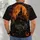 Haunted Pumpkin Castle Under a Blood Moon for Spooky Halloween Nights and Fallwear All-over Print Unisex T-shirt - 4