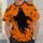 Orange Ghost And Bat Halloween Scene For Spooky October Celebrations All-over Print Unisex T-shirt - 6