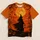 Lantern Witch Beneath a Harvest Moon for Halloween Night Celebrations and Autumn Gatherings All-over Print Unisex T-shirt - 5