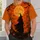 Lantern Witch Beneath a Harvest Moon for Halloween Night Celebrations and Autumn Gatherings All-over Print Unisex T-shirt - 6