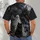 Ghost, Black Cat And Moonlit Castle For Halloween Nighttime Spooky Season All-over Print Unisex T-shirt - 4