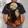 Black Cat, Friendly Ghost and Jack-o'-Lanterns for Halloween and Autumn Celebrations All-over Print Unisex T-shirt - 4