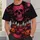 Neon Skull, Ghosts And Pumpkin Patch For Gothic Halloween Nightfall Women All-over Print Unisex T-shirt - 6