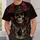 Gothic Cowboy Skull and Crimson Moon for Spooky Western Halloween Nights All-over Print Unisex T-shirt - 6