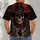 Gothic Cowboy Skull and Crimson Moon for Spooky Western Halloween Nights All-over Print Unisex T-shirt - 4