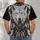 White Wolf Faces and Turquoise Feathers for Nature-Loving Everyday Style All-over Print Unisex T-shirt - 4