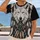 White Wolf Faces and Turquoise Feathers for Nature-Loving Everyday Style All-over Print Unisex T-shirt - 2
