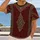 Burgundy Celtic Knotwork Details for Heritage-Inspired Casual Daily Wear and Layering All-over Print Unisex T-shirt - 2