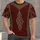 Burgundy Celtic Knotwork Details for Heritage-Inspired Casual Daily Wear and Layering All-over Print Unisex T-shirt - 1