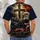 Eagle Cross and Flag Faith Scene for Patriotic Gatherings and Everyday Wear All-over Print Unisex T-shirt - 4