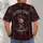 Football Skull and Rose Emblem for October Game Nights and Awareness Gifts All-over Print Unisex T-shirt - 4