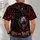Black Cat Crystal Ball Witch Art for Halloween Night and Gothic Style Lovers All-over Print Unisex T-shirt - 4