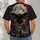 Raven Beneath a Blood Moon for Gothic Nights and Dark Fantasy Enthusiasts All-over Print Unisex T-shirt - 4