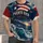 Caribbean Island Sunset Waves And Flag For Summer Coastal Escapes All-over Print Unisex T-shirt - 1