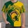 Green And Gold Football Heart With Helmet For Game Day Fan Style And Women All-over Print Unisex T-shirt - 1