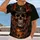Flames Western landscape Fiery Cowboy Skull and Desert Rider for Western Nights, Ranch All-over Print Unisex T-shirt - 2