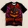 Purple Flame Jack-O'-Lantern Halloween Fright Season Gift for Gothic Horror Fans All-over Print Unisex T-shirt - 5