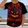 Purple Flame Jack-O'-Lantern Halloween Fright Season Gift for Gothic Horror Fans All-over Print Unisex T-shirt - 2