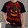 Purple Flame Jack-O'-Lantern Halloween Fright Season Gift for Gothic Horror Fans All-over Print Unisex T-shirt - 1