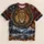 Crowned Lion and Winter Mountains for Holiday Faith Gatherings and Gift Giving All-over Print Unisex T-shirt - 5