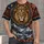 Crowned Lion and Winter Mountains for Holiday Faith Gatherings and Gift Giving All-over Print Unisex T-shirt - 1