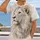 White Lion Golden Mane Art for Everyday Outings and Weekend Travel All-over Print Unisex T-shirt - 2
