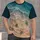Sea Turtle Shoreline Scene for Relaxed Coastal Days and Warm Weather Getaways for Her All-over Print Unisex T-shirt - 1