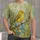 Golden Yellow Sparrow on a Branch for Fresh Forest Days and Nature Lovers All-over Print Unisex T-shirt - 1