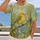 Golden Yellow Sparrow on a Branch for Fresh Forest Days and Nature Lovers All-over Print Unisex T-shirt - 2