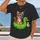 Snorkeling Cat on Green Duck Float for Sunny Beach Days and Coastal Summer Getaways All-over Print Unisex T-shirt - 2